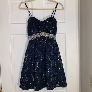 Navy Blue Formal Dress